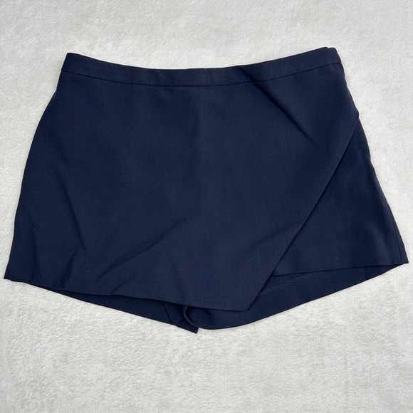 Babaton Pants - Babaton Aritzia Navy Blue Wrap Front Skort Mini Skirt Shorts Size 10